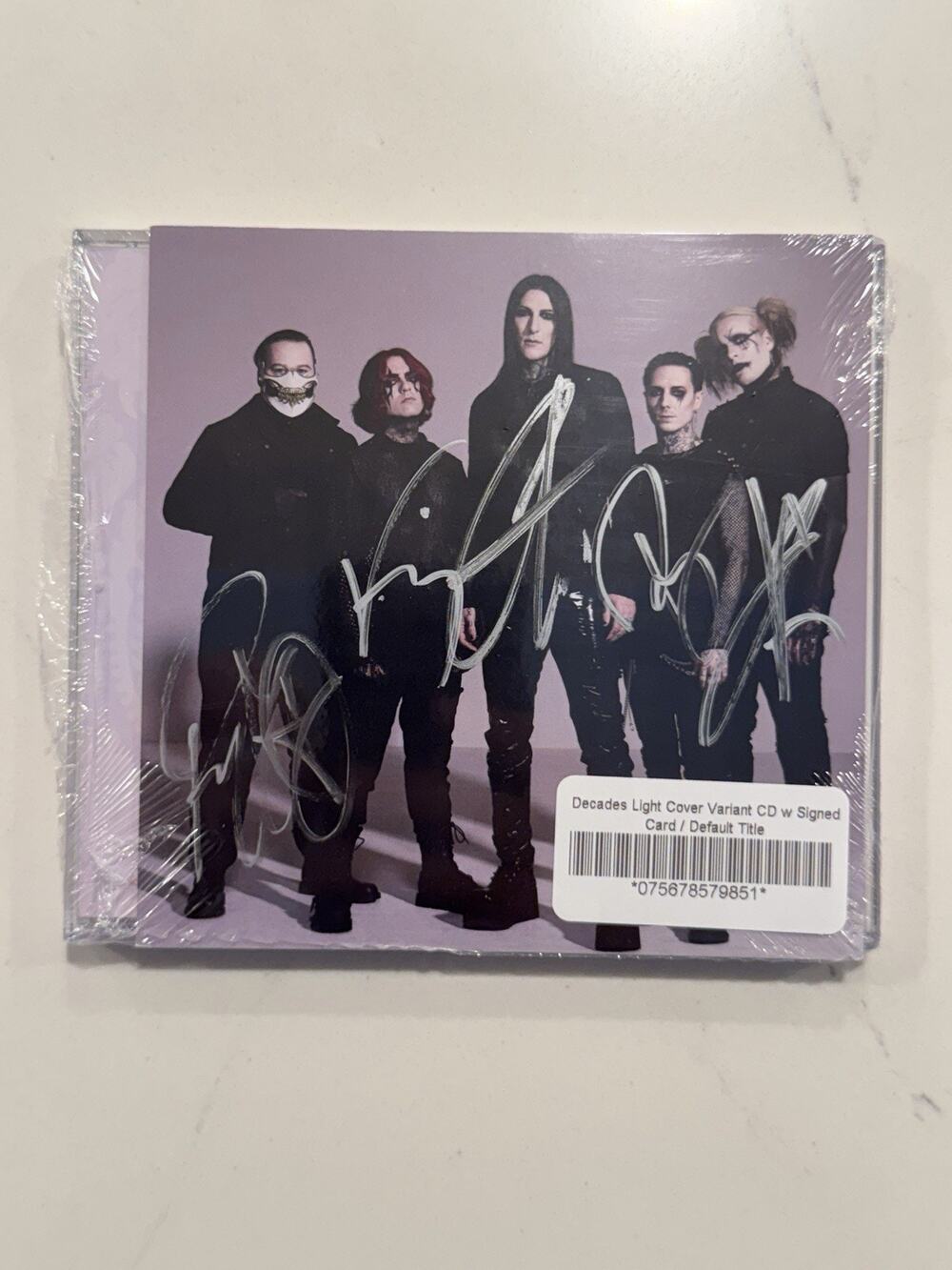 Motionless In White Signed Art Card Decades Light Cover Varient Autographed #7